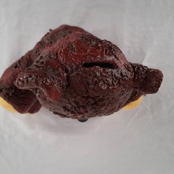 Vintage Textured Ceramic Art Teddy Bear Coin Bank /No Stopper/ About 8" tall - Picture 4 of 6